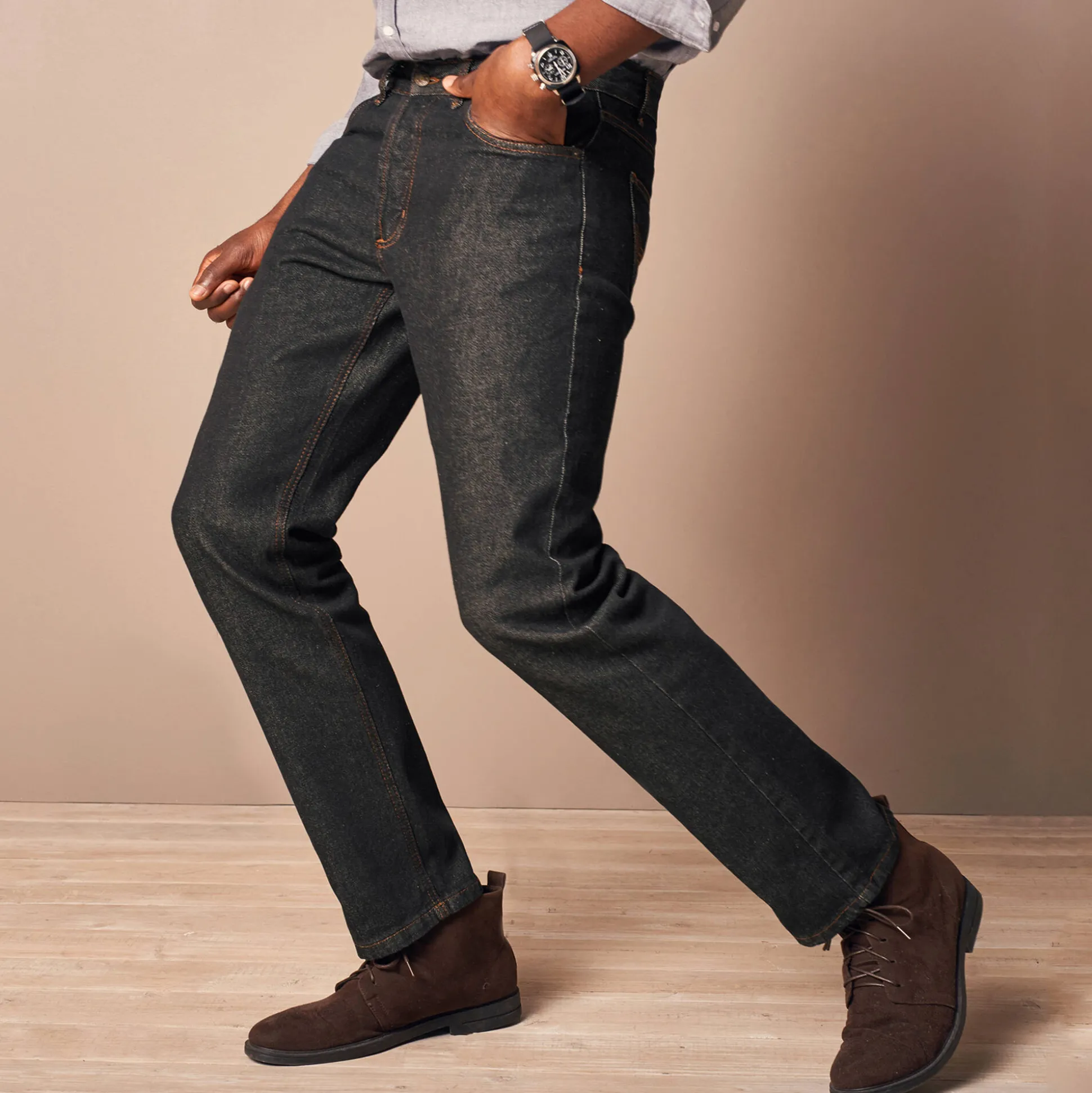 Authentieke jeans in recht model - binnenpijplengte 82 cm