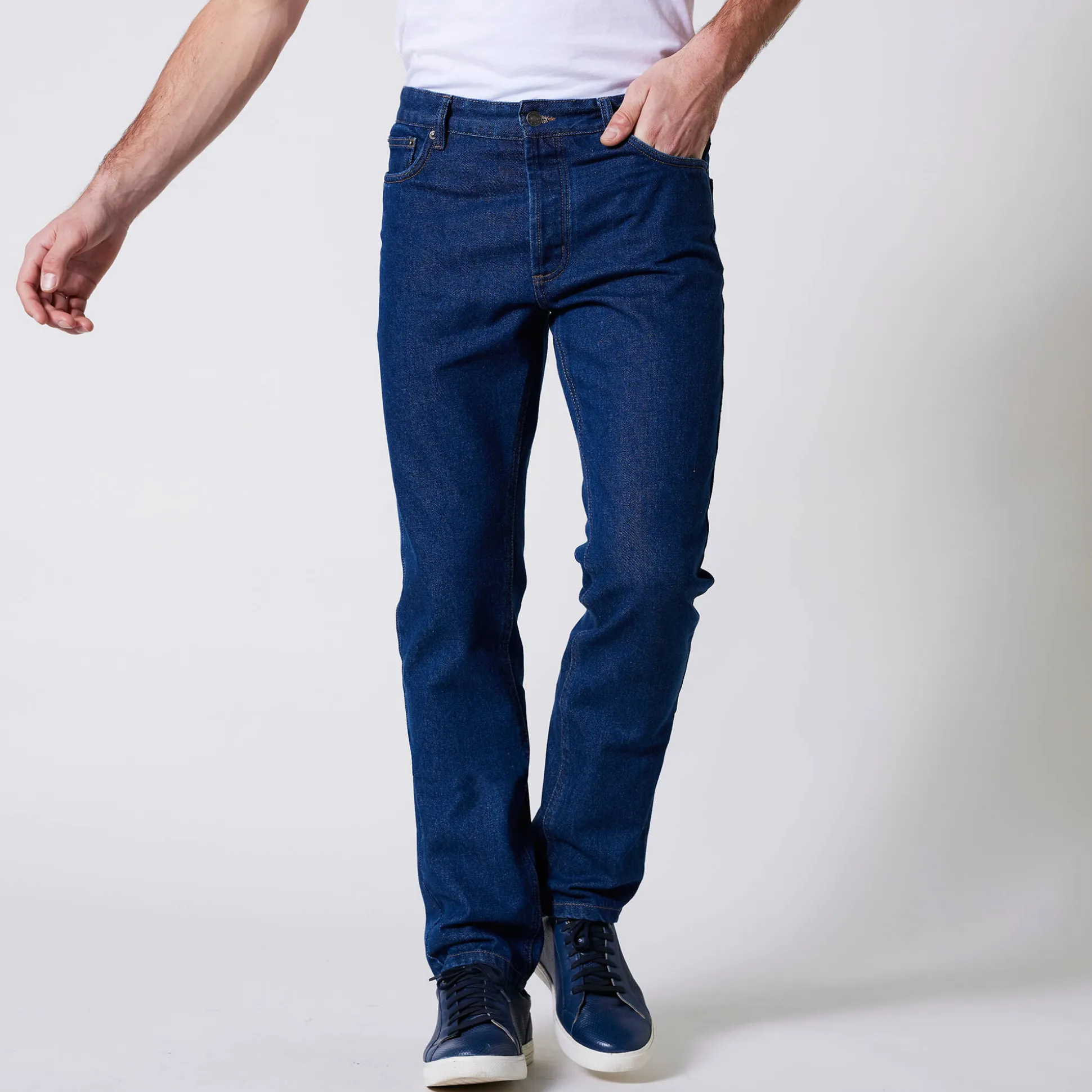 Authentieke jeans in recht model - binnenpijplengte 72 cm