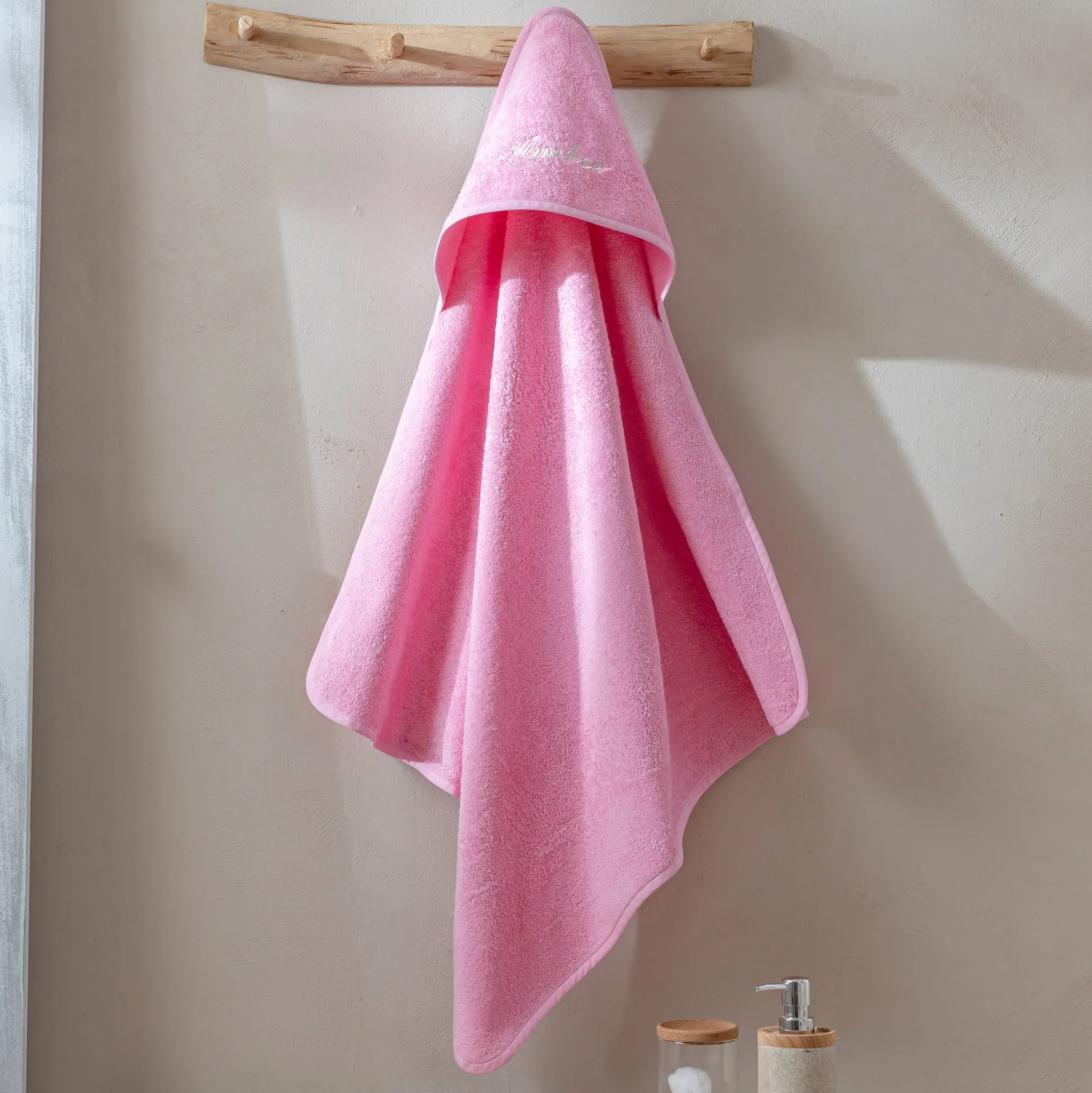 Badcape voor baby, personaliseerbaar