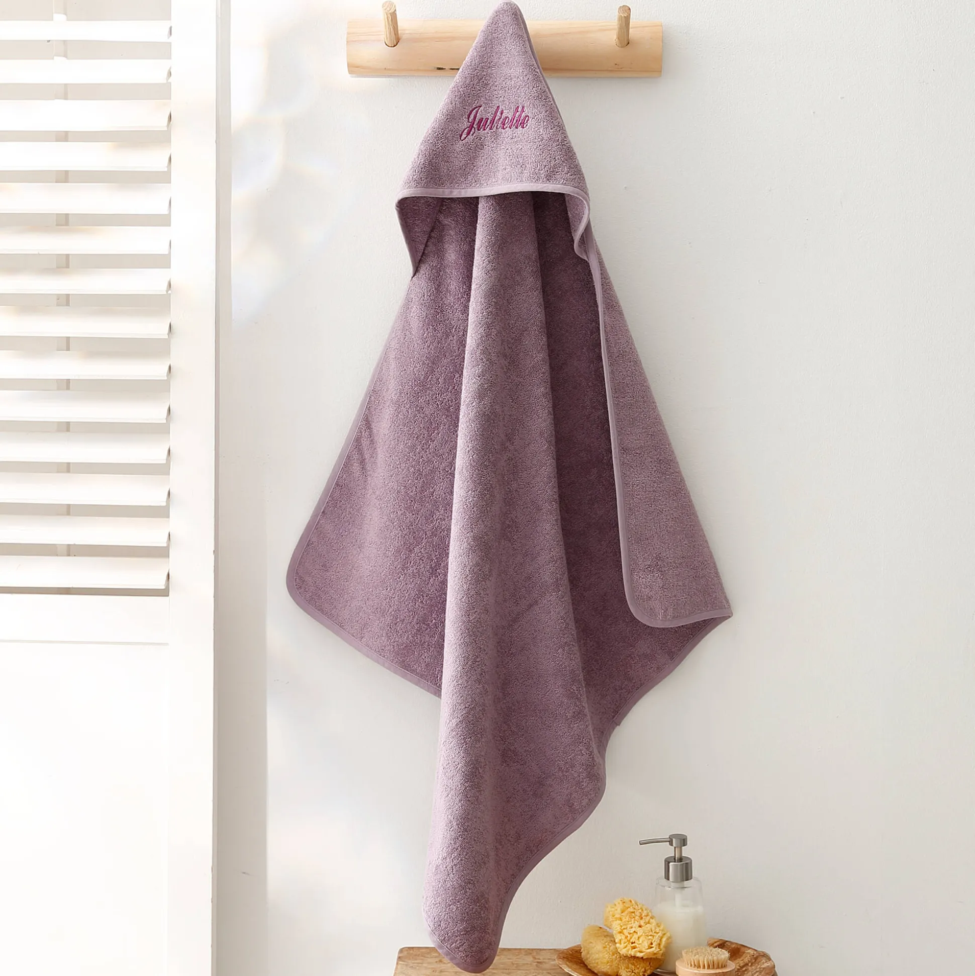 Badcape voor baby, personaliseerbaar