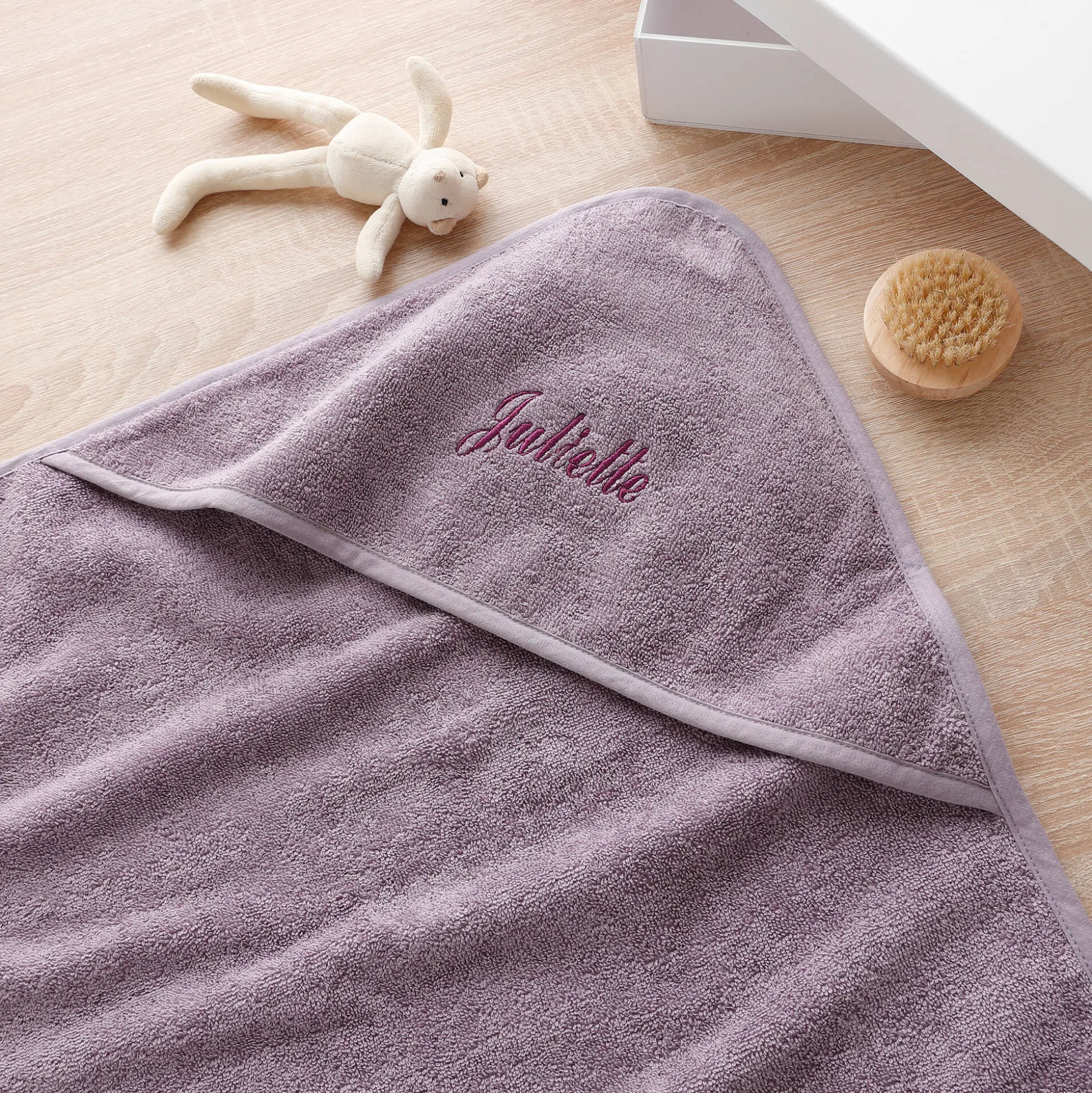 Badcape voor baby, personaliseerbaar
