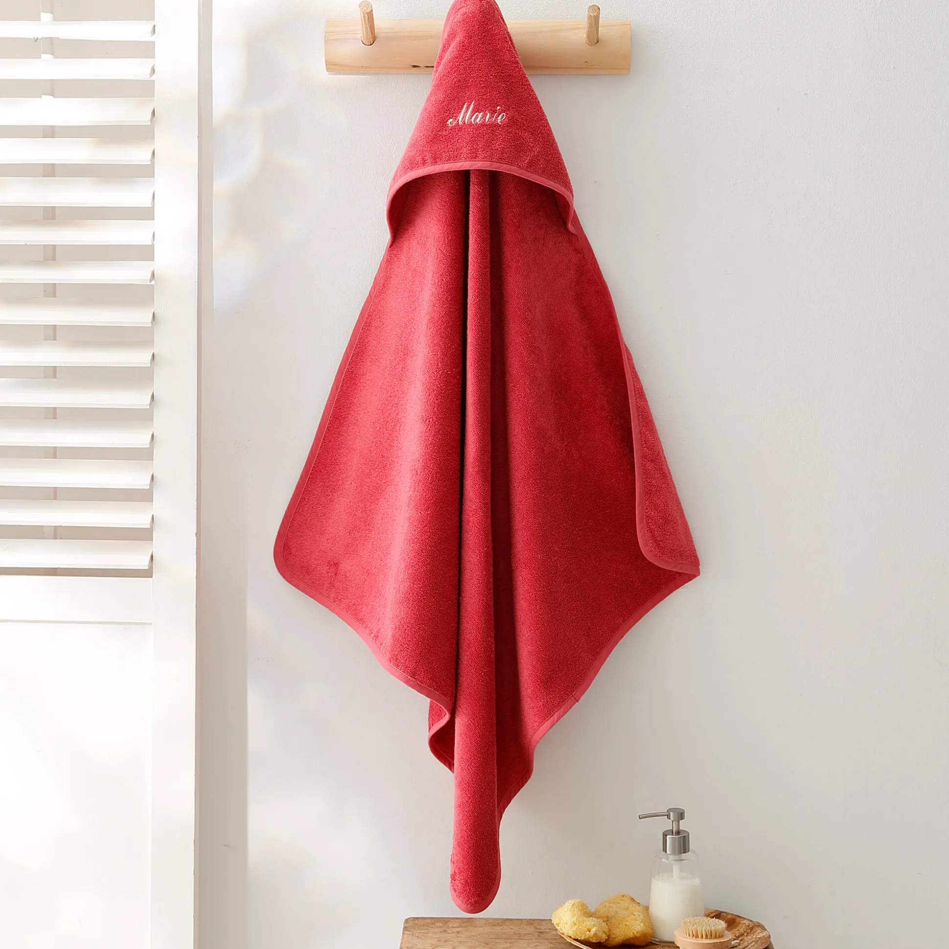 Badcape voor baby, personaliseerbaar
