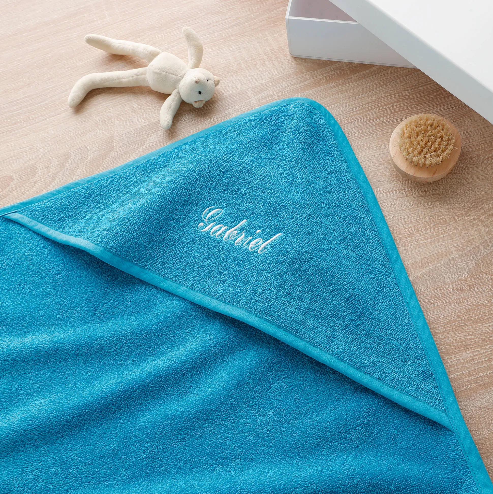Badcape voor baby, personaliseerbaar