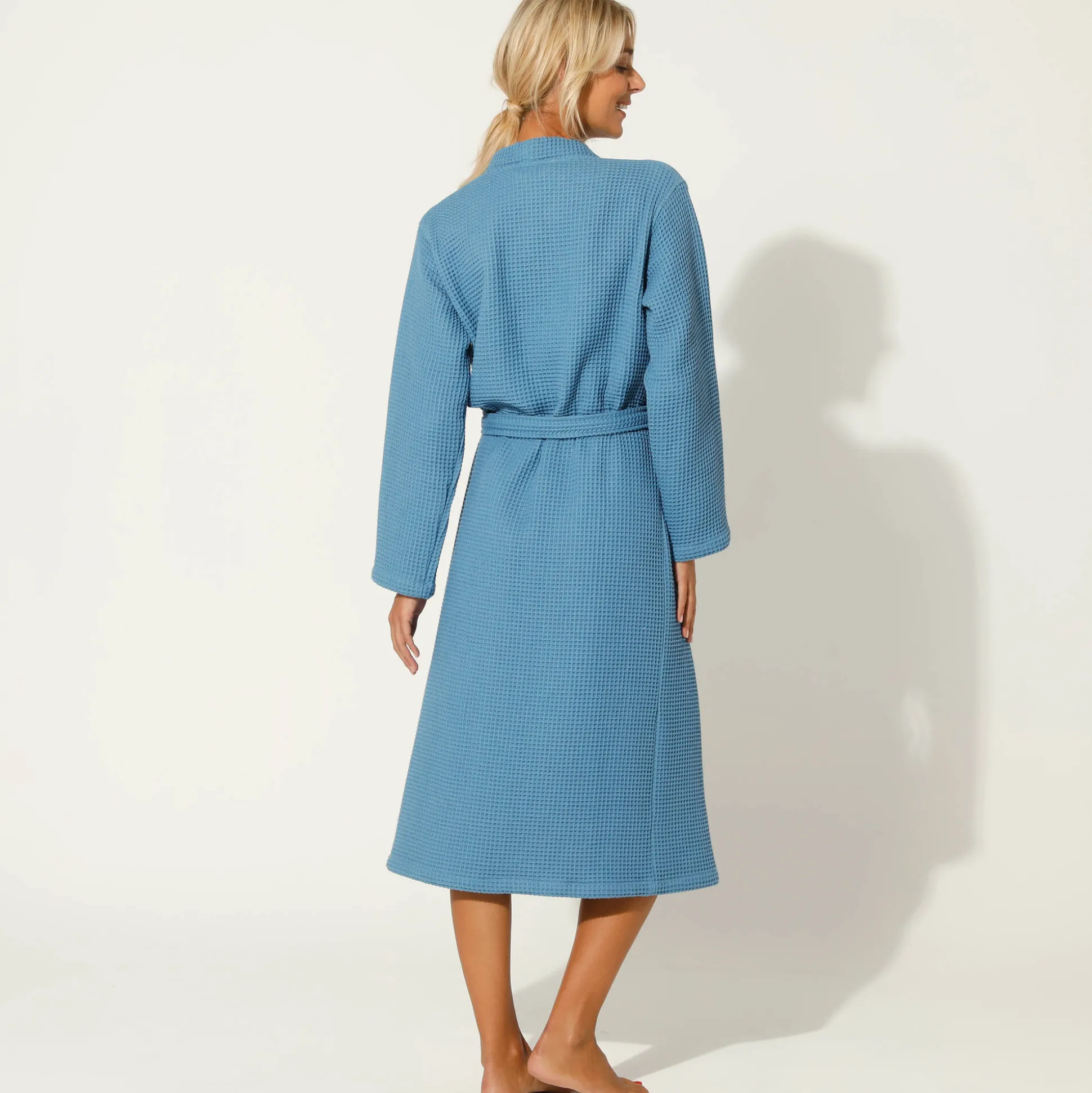 Badjas, unisex volwassenen, honingraattricot 230 g/m2