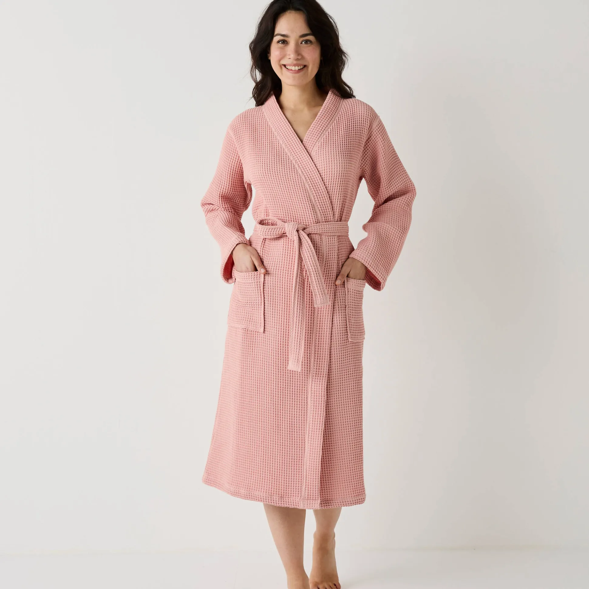 Badjas, unisex volwassenen, honingraattricot 230 g/m2