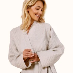 Badjas, unisex volwassenen, honingraattricot 230 g/m2
