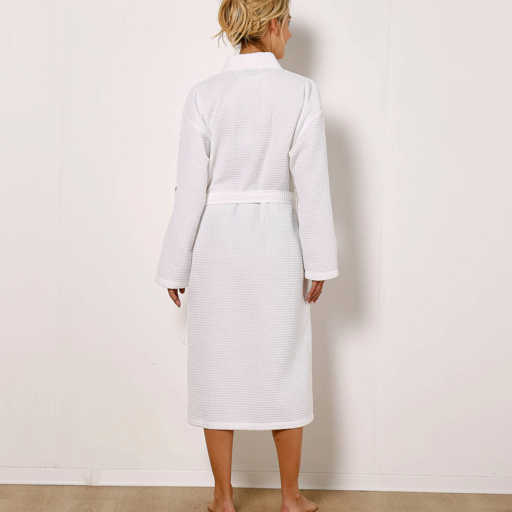 Badjas, unisex volwassenen, honingraattricot 230 g/m2