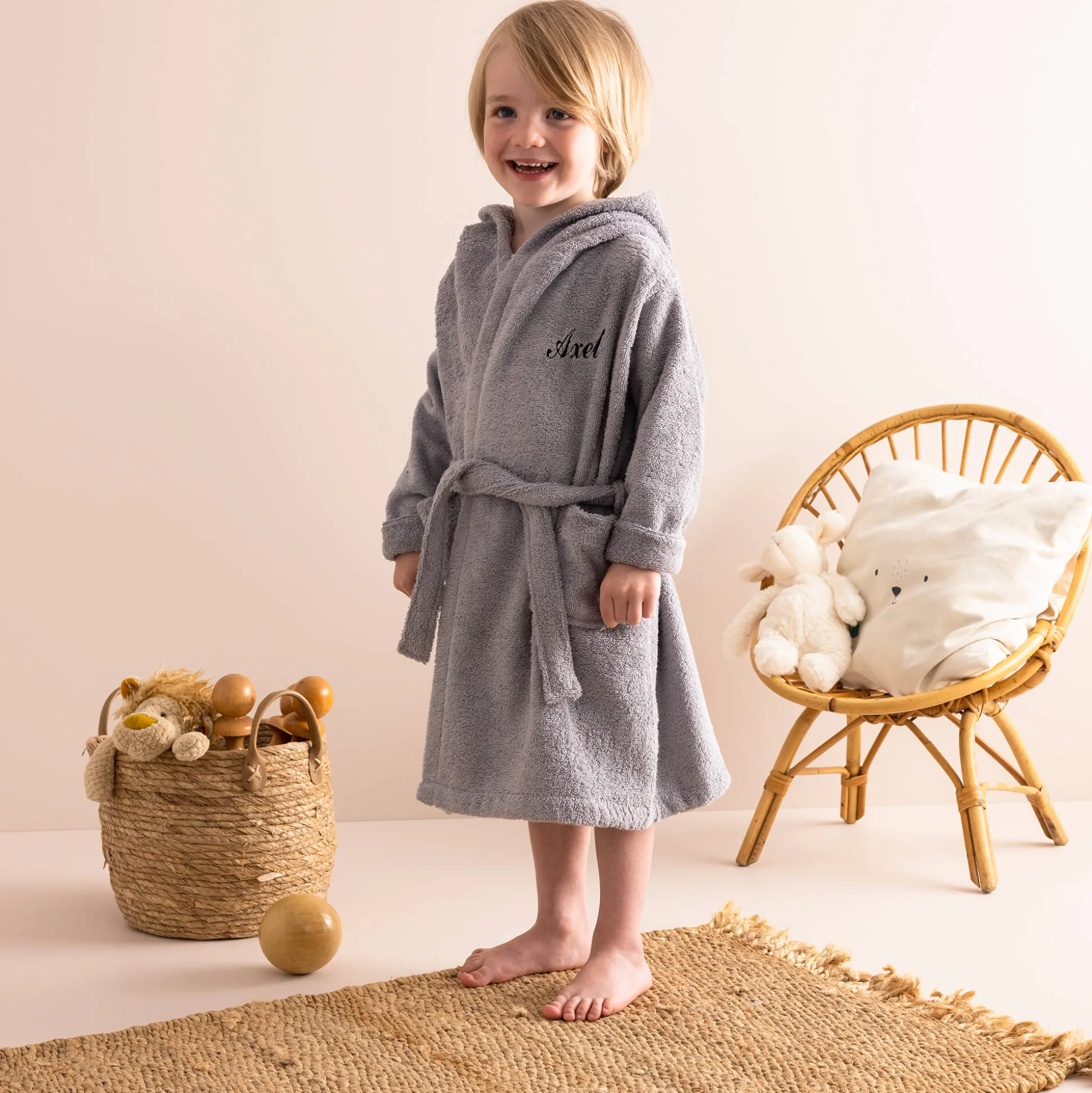 Badjas voor kinderen, personaliseerbaar, koala met kap