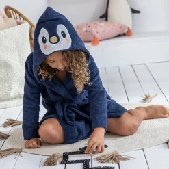 Badjas voor kinderen, Pinguïn met kap