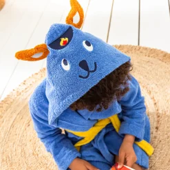 Badjas voor kinderen Pin-pon met kap, katoenen badstof - 340g/m2