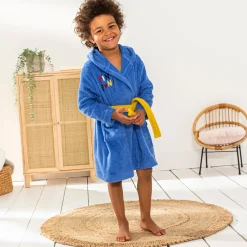 Badjas voor kinderen Pin-pon met kap, katoenen badstof - 340g/m2