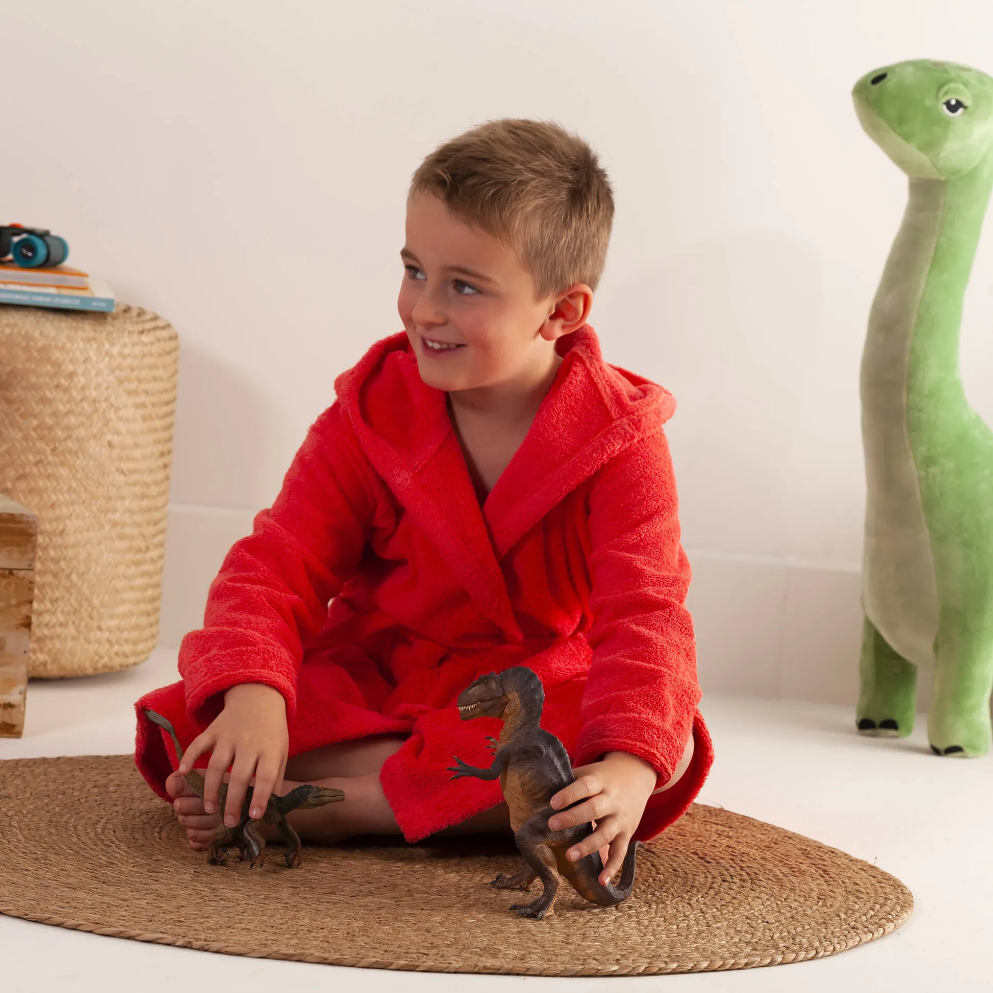 Badjas voor kinderen, tijger, katoenen badstof - 340 g/m2
