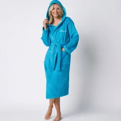 Badjas voor volwassenen, unisex, lusjesbadstof, personaliseerbaar