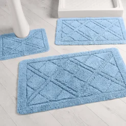Badtapijtje met ruitjesmotief