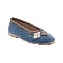 Ballerina's in wolvilt met opgelegde bloem