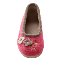 Ballerina's in wolvilt met opgelegde bloem