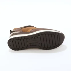 Baskets compensées cuir