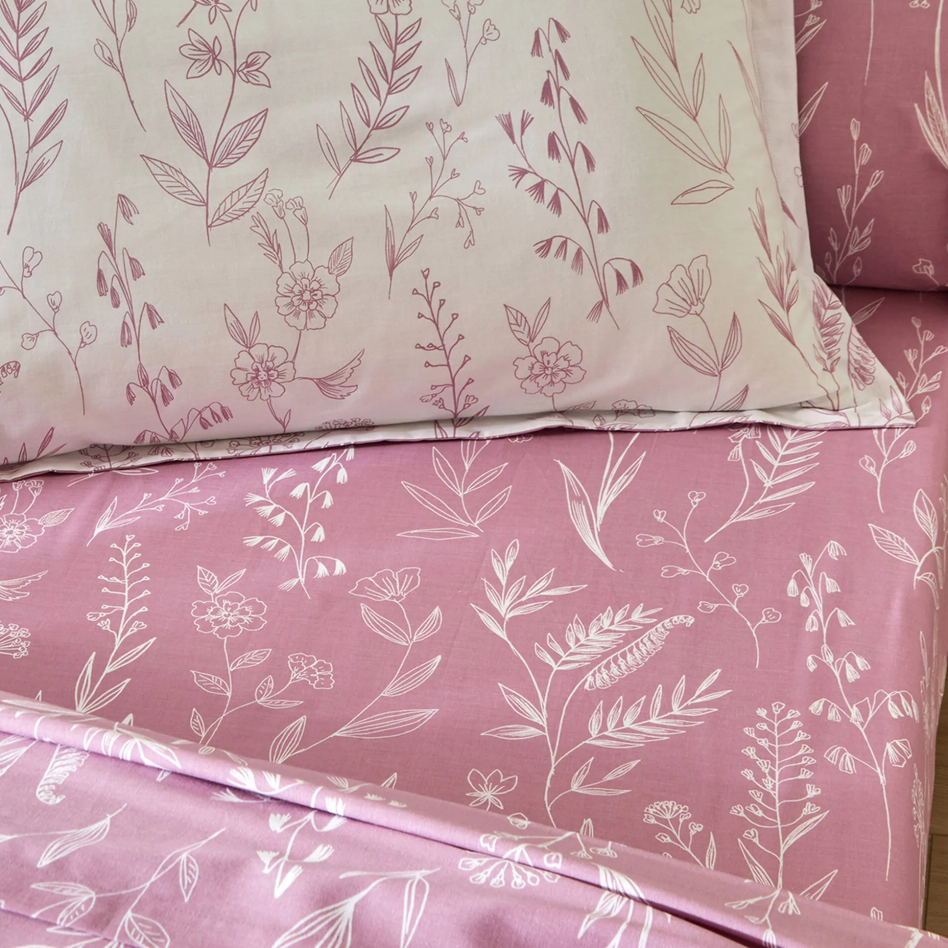Bedlinnen Alessia in katoen met bloemenprint
