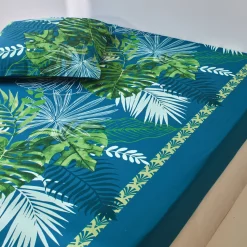 Bedlinnen Cayenne, in katoen met palmboomprint