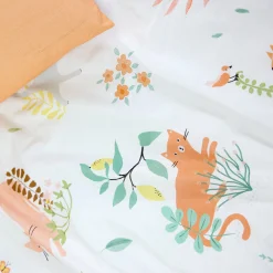 Bedlinnen Chafou met kattenprint - katoen