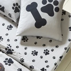 Bedlinnen Fièles in katoen met puppyprint