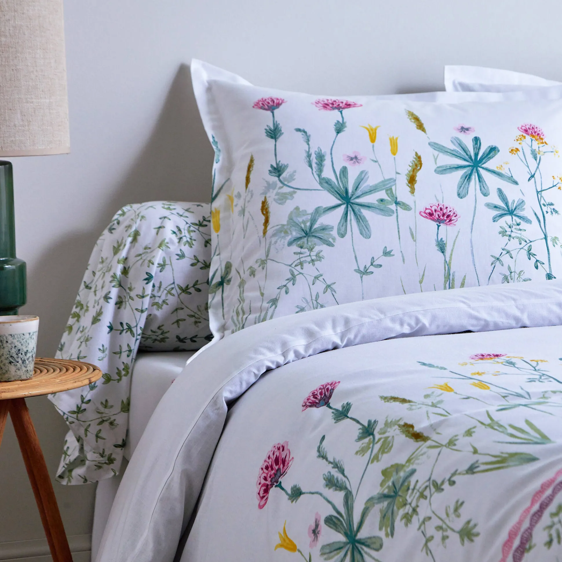 Bedlinnen Julie in katoen met plantenprint