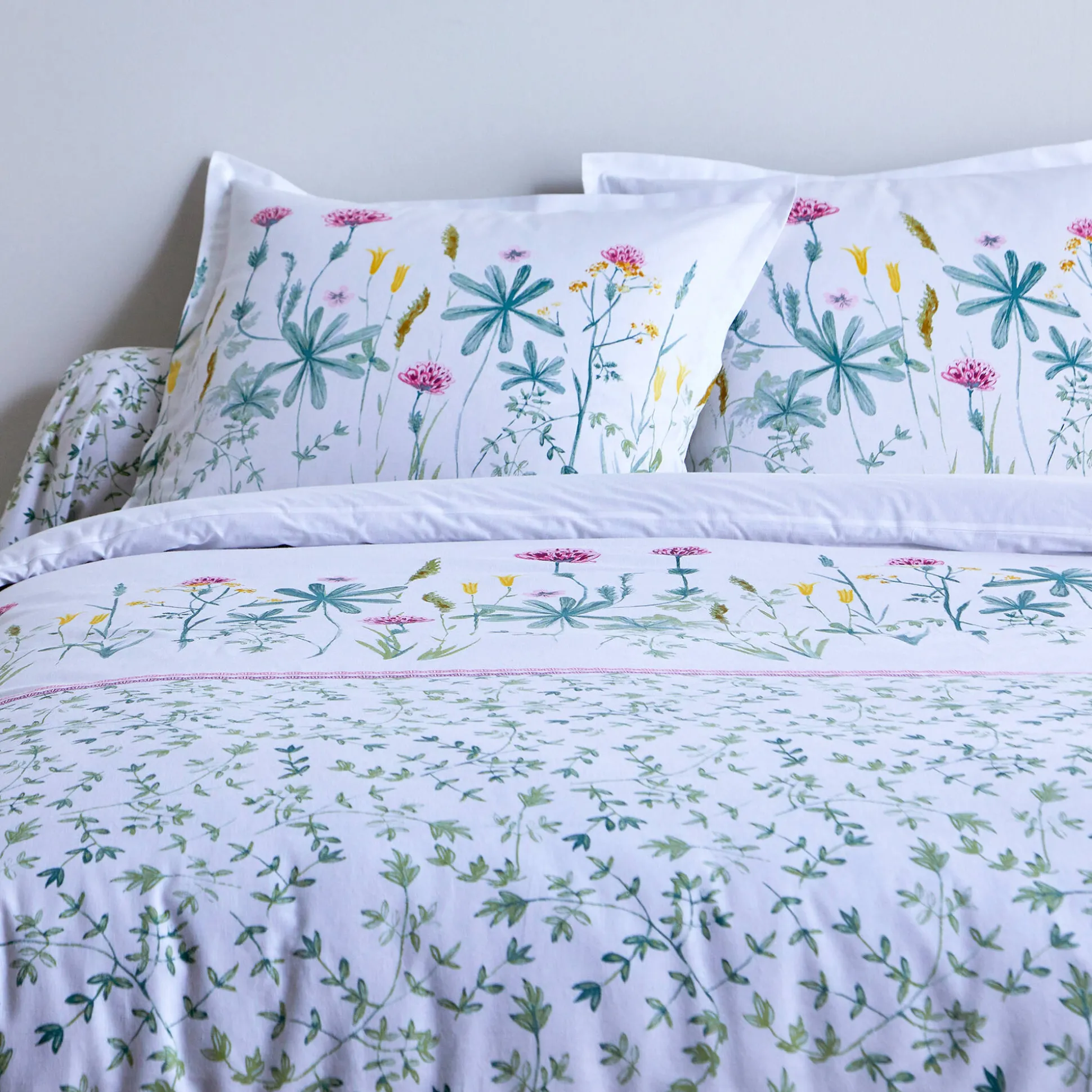 Bedlinnen Julie in katoen met plantenprint