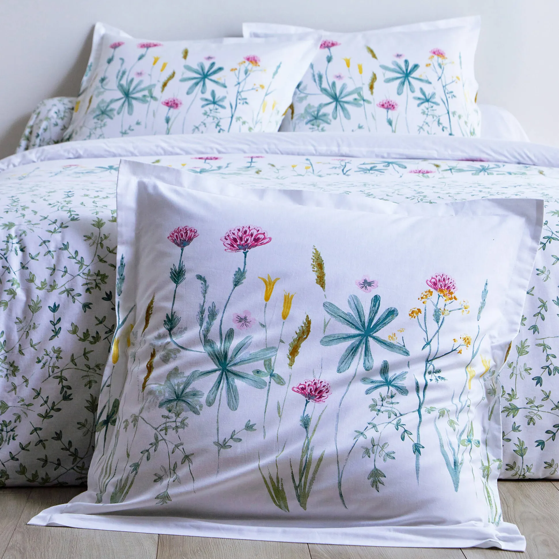 Bedlinnen Julie in katoen met plantenprint
