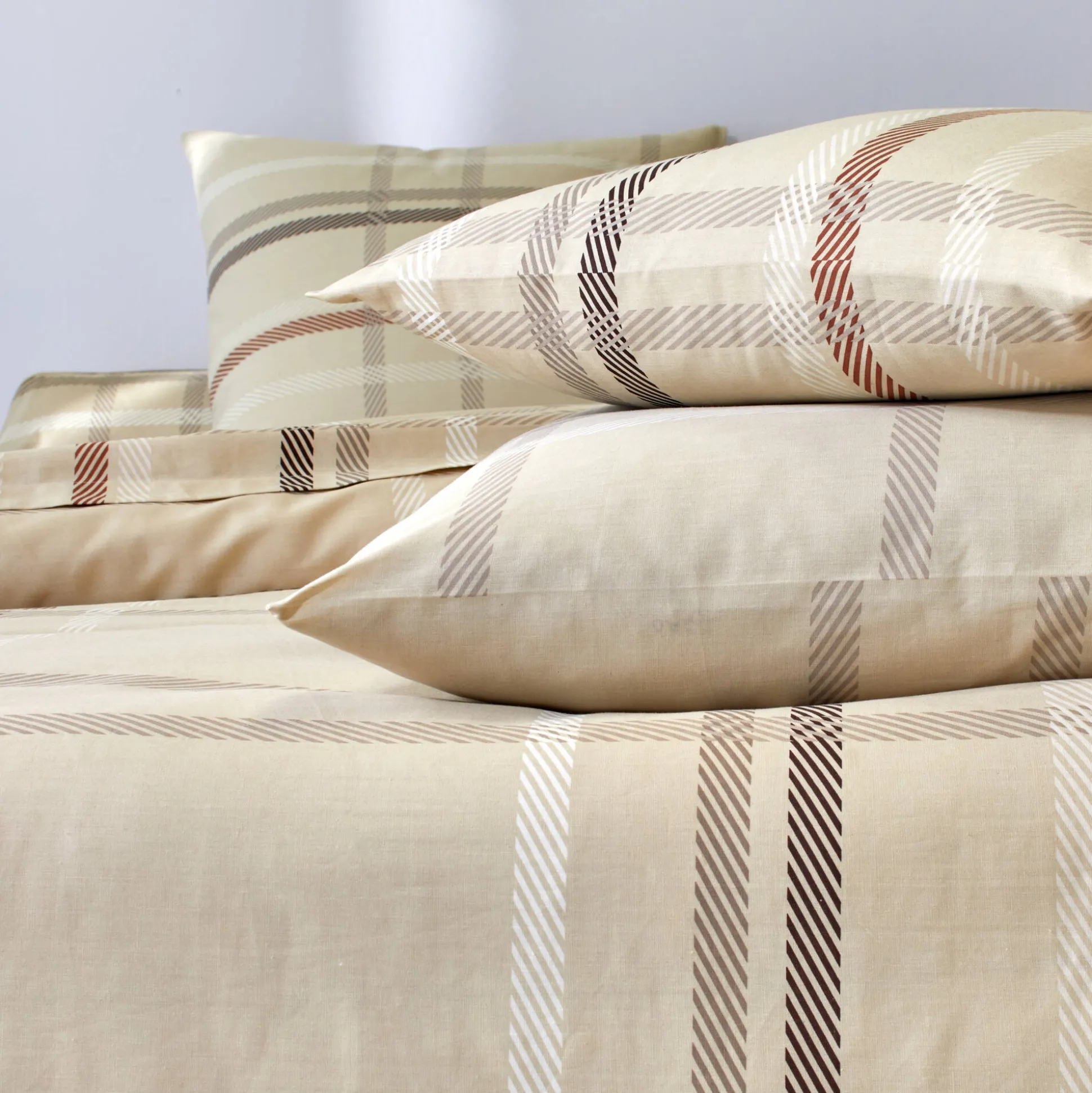 Bedlinnen Karl met ruitprint, in flanel