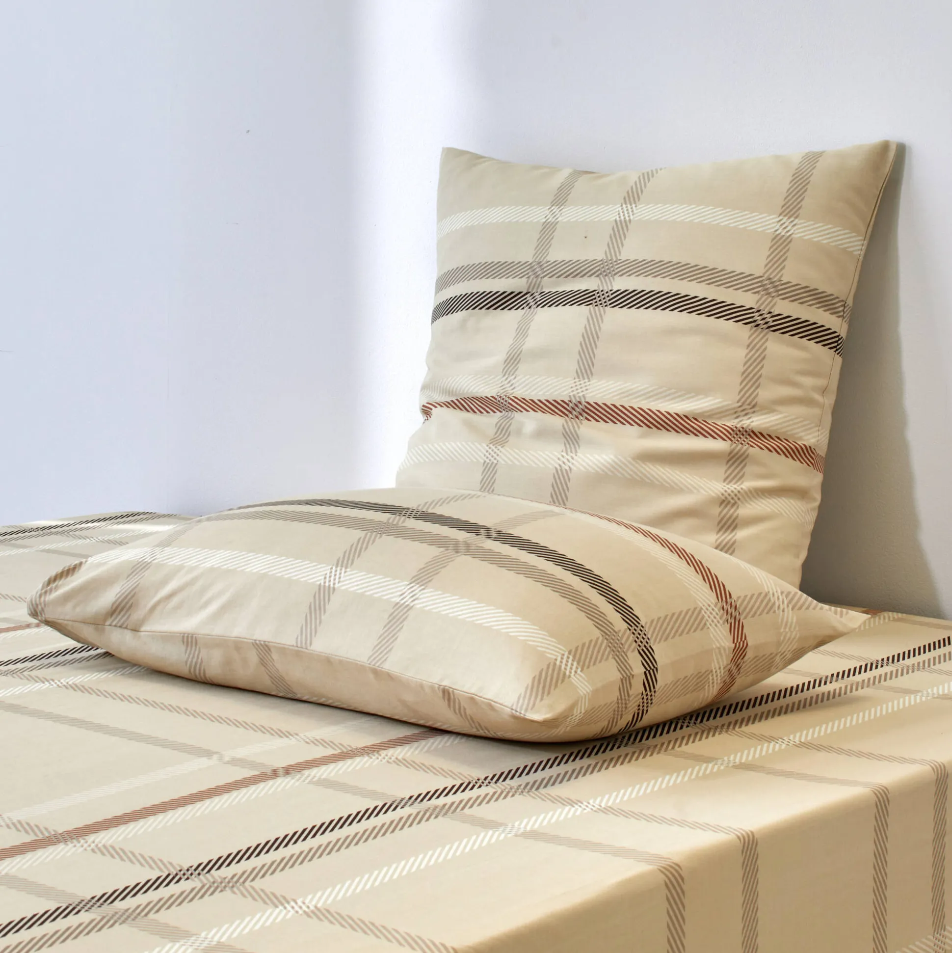 Bedlinnen Karl met ruitprint, in flanel