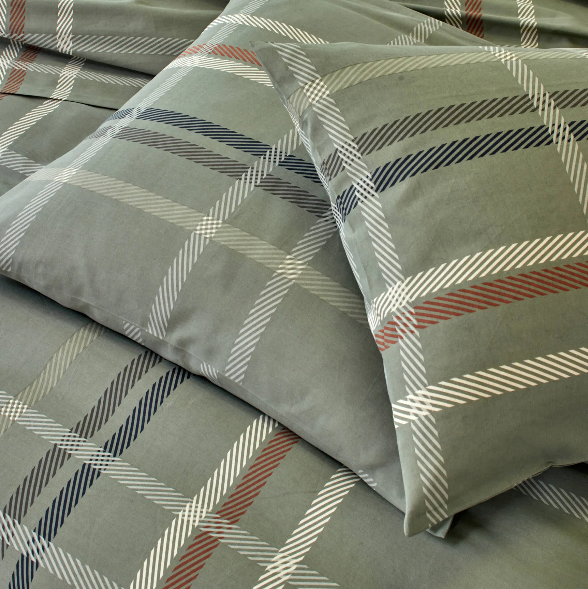 Bedlinnen Karl met ruitprint, in flanel