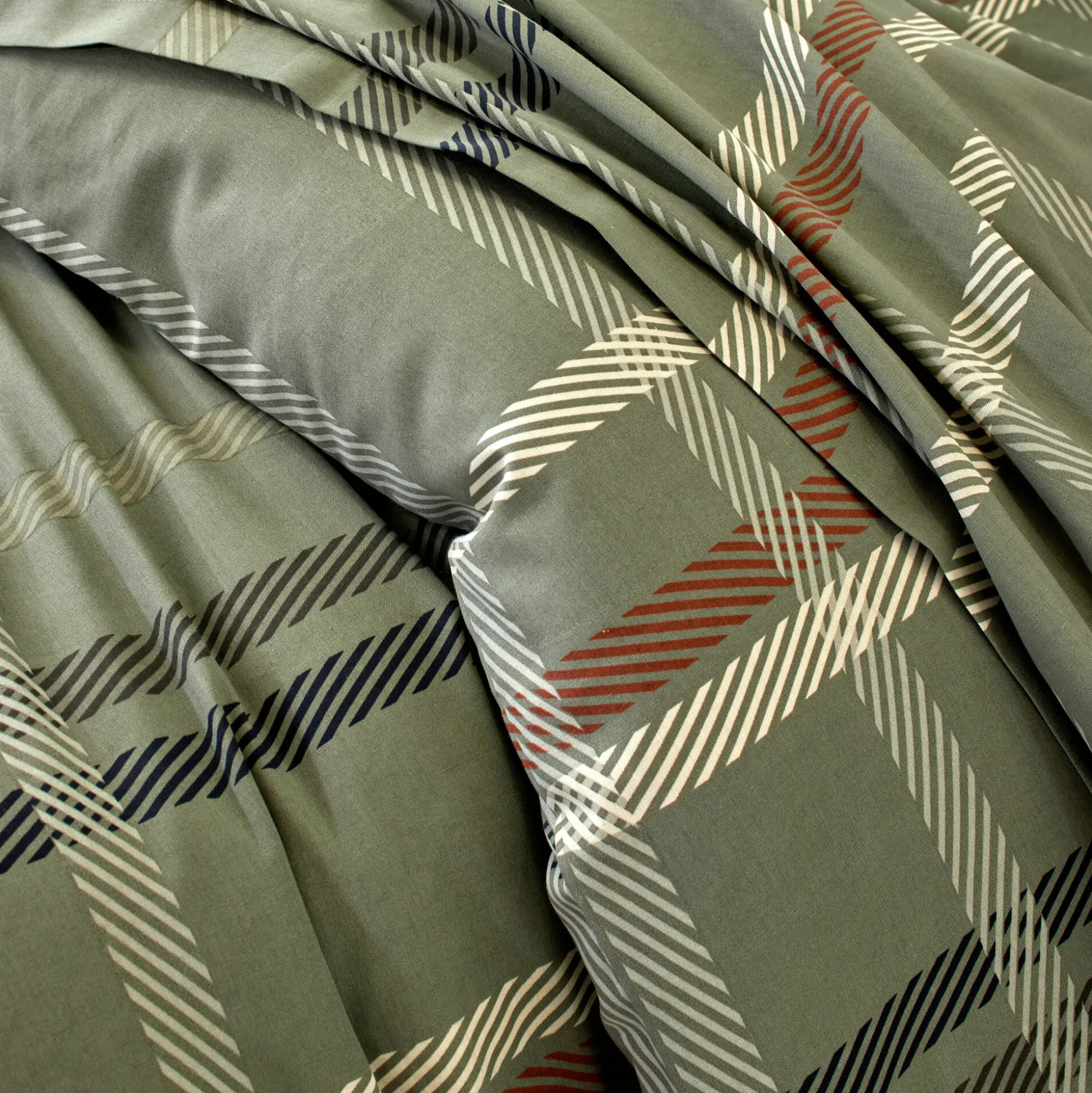 Bedlinnen Karl met ruitprint, in flanel