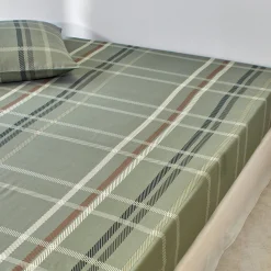 Bedlinnen Karl met ruitprint, in flanel