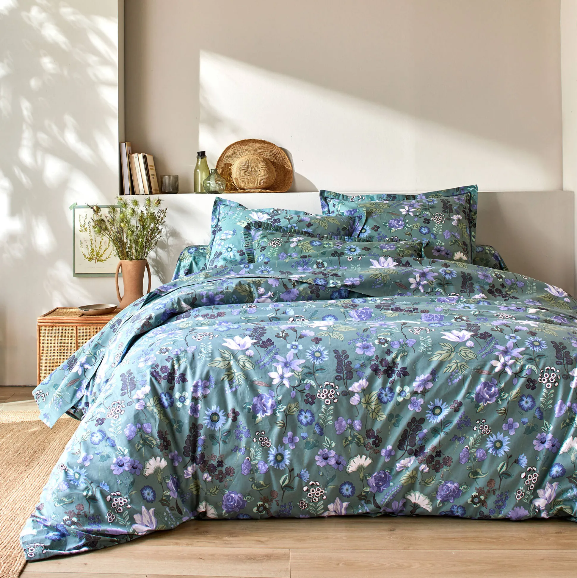 Bedlinnen Kelly in katoen met bloemenprint