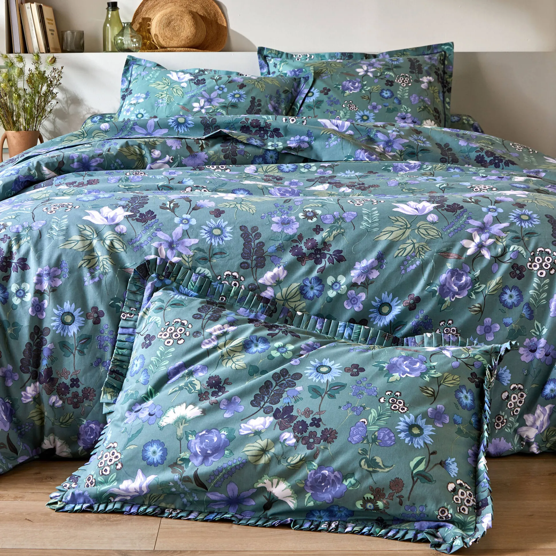 Bedlinnen Kelly in katoen met bloemenprint