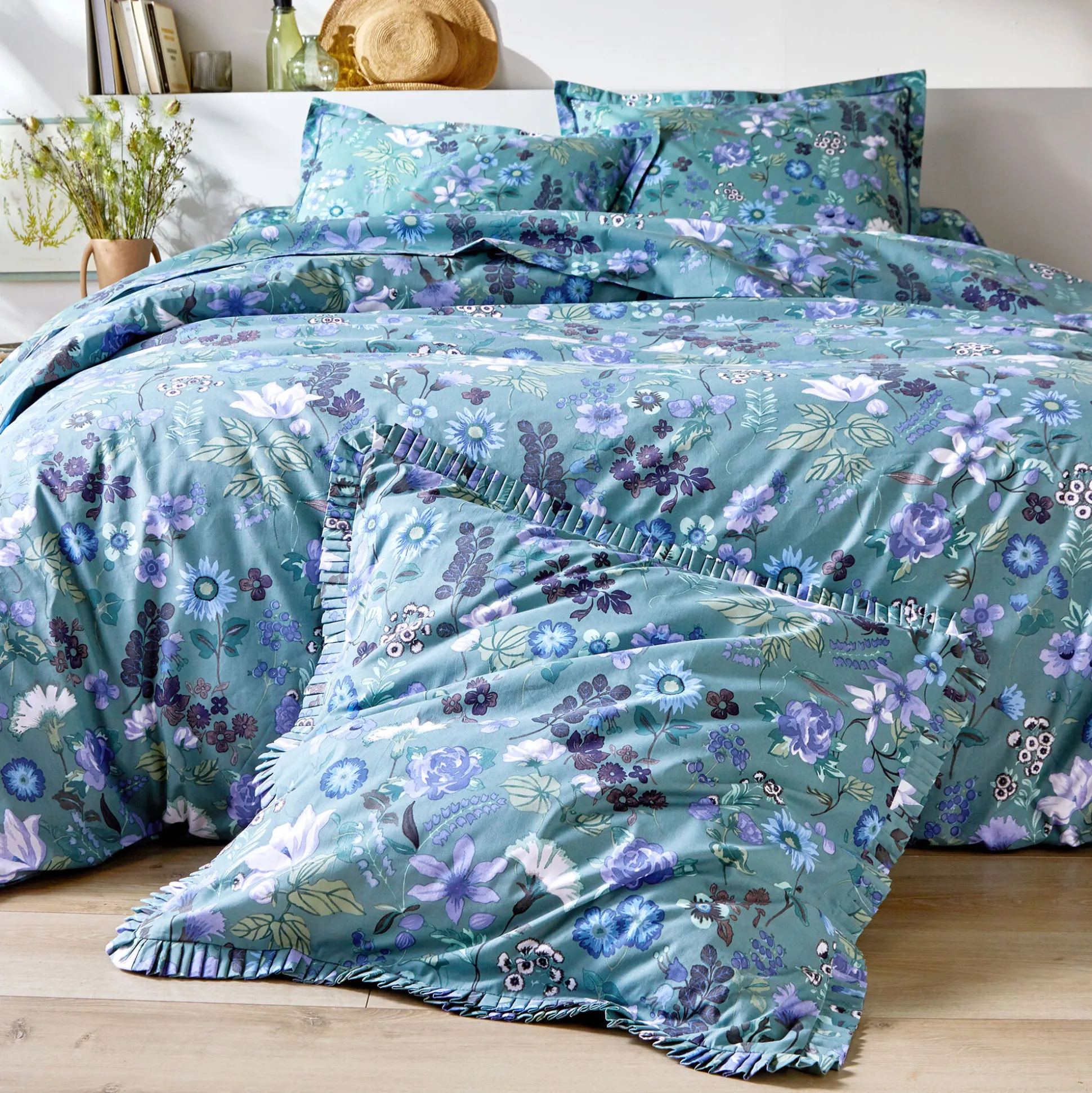 Bedlinnen Kelly in katoen met bloemenprint