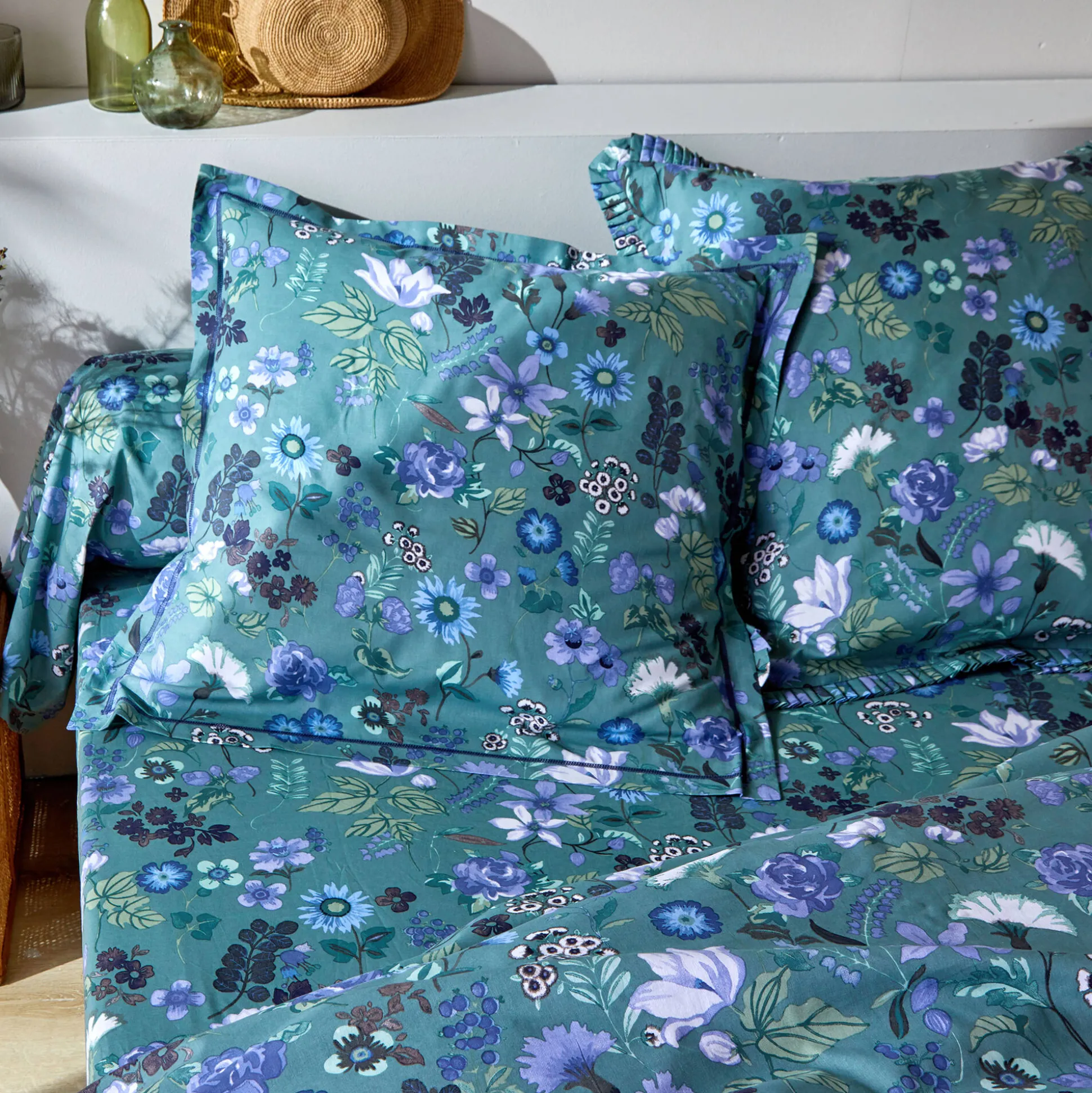Bedlinnen Kelly in katoen met bloemenprint