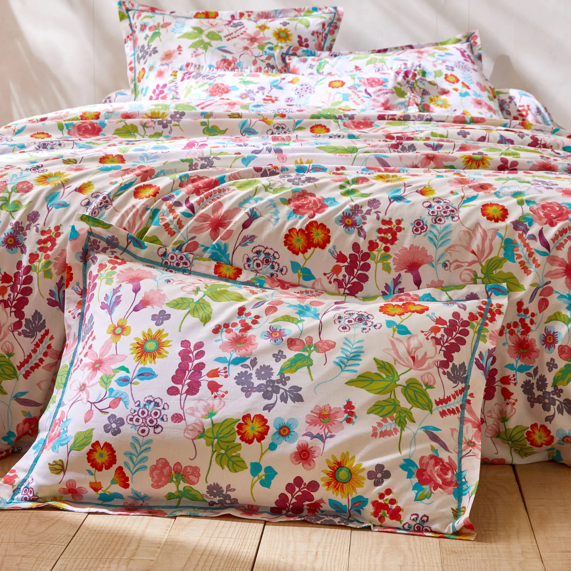 Bedlinnen Kelly in katoen met bloemenprint