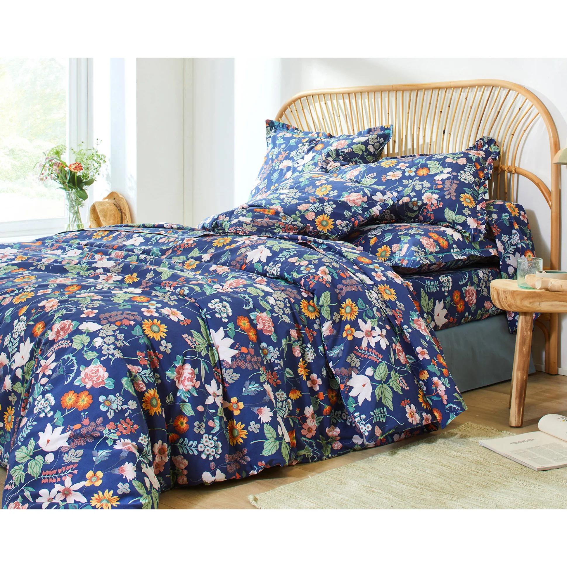 Bedlinnen Kelly in katoen met bloemenprint