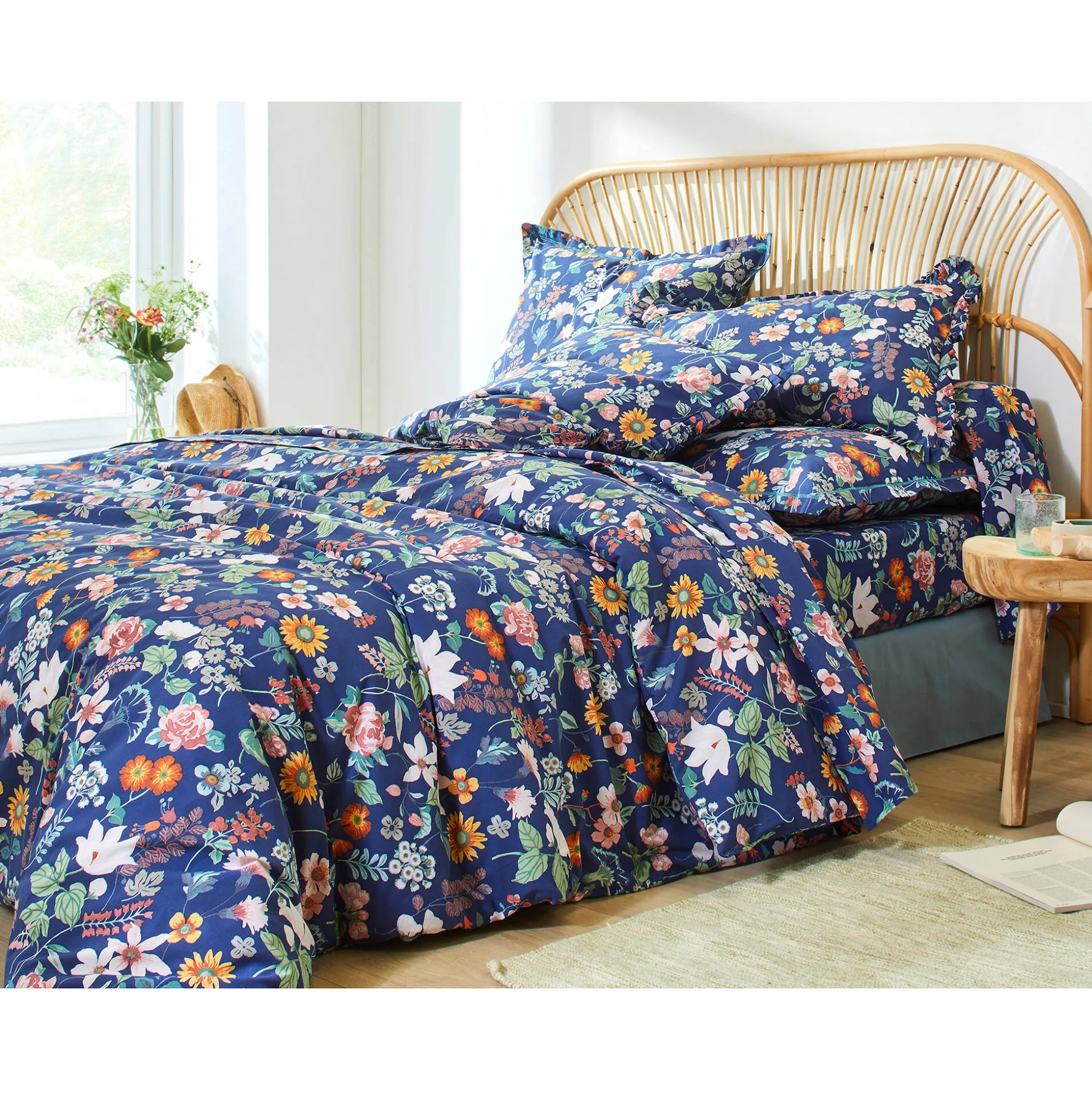 Bedlinnen Kelly in katoen met bloemenprint