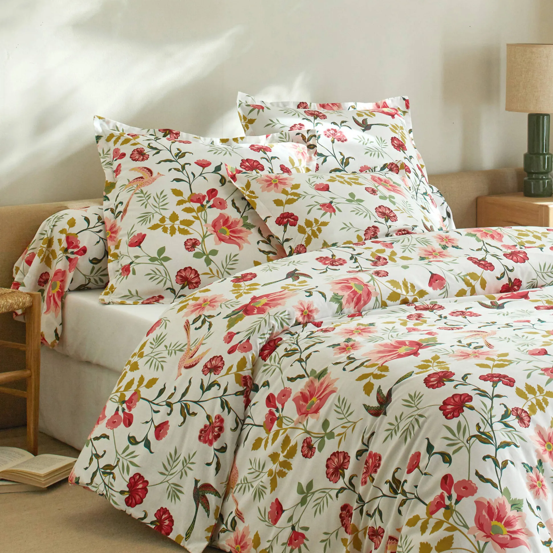 Bedlinnen Lola met bloemenprint - in katoen