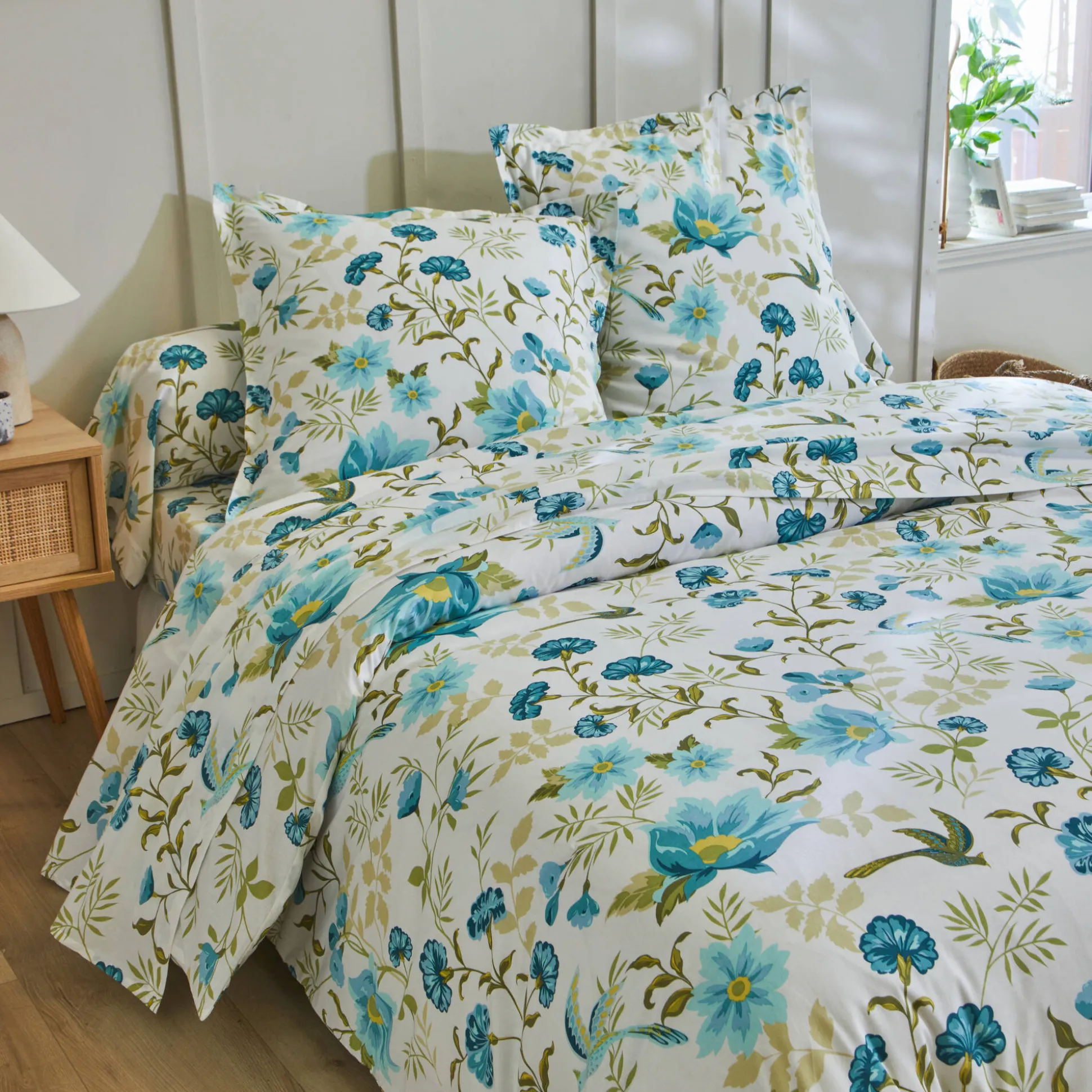 Bedlinnen Lola met bloemenprint - in katoen