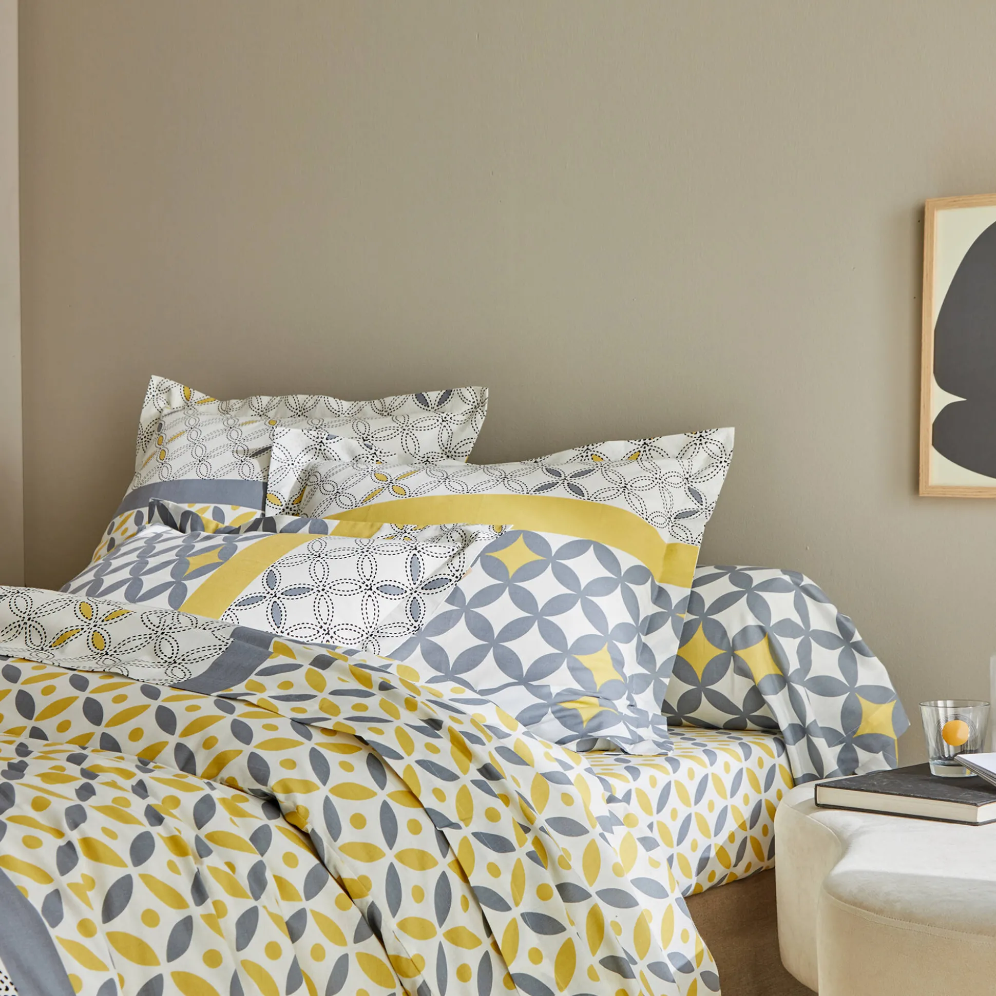Bedlinnen Marlox in katoen met geometrische motieven
