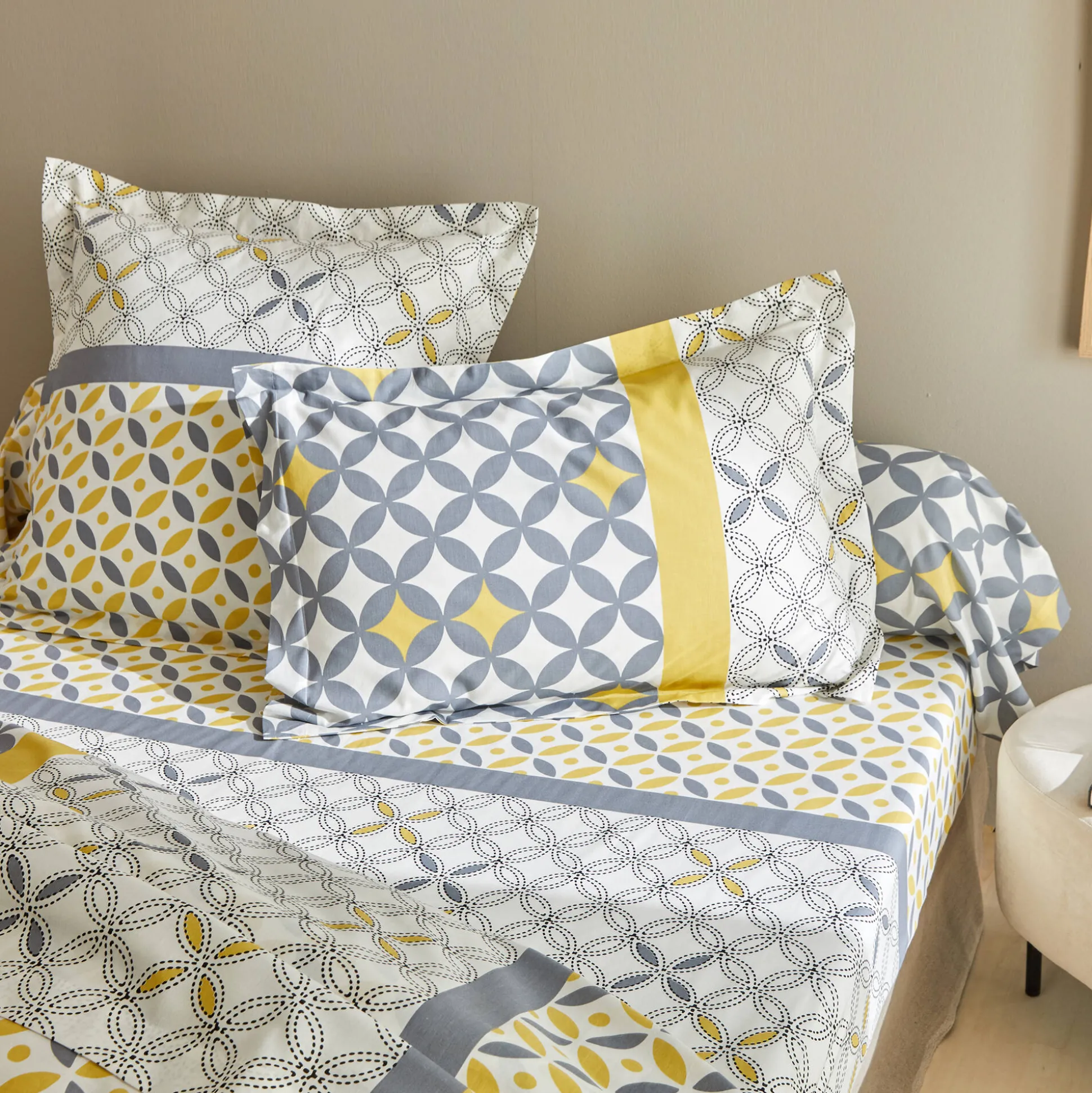 Bedlinnen Marlox in katoen met geometrische motieven