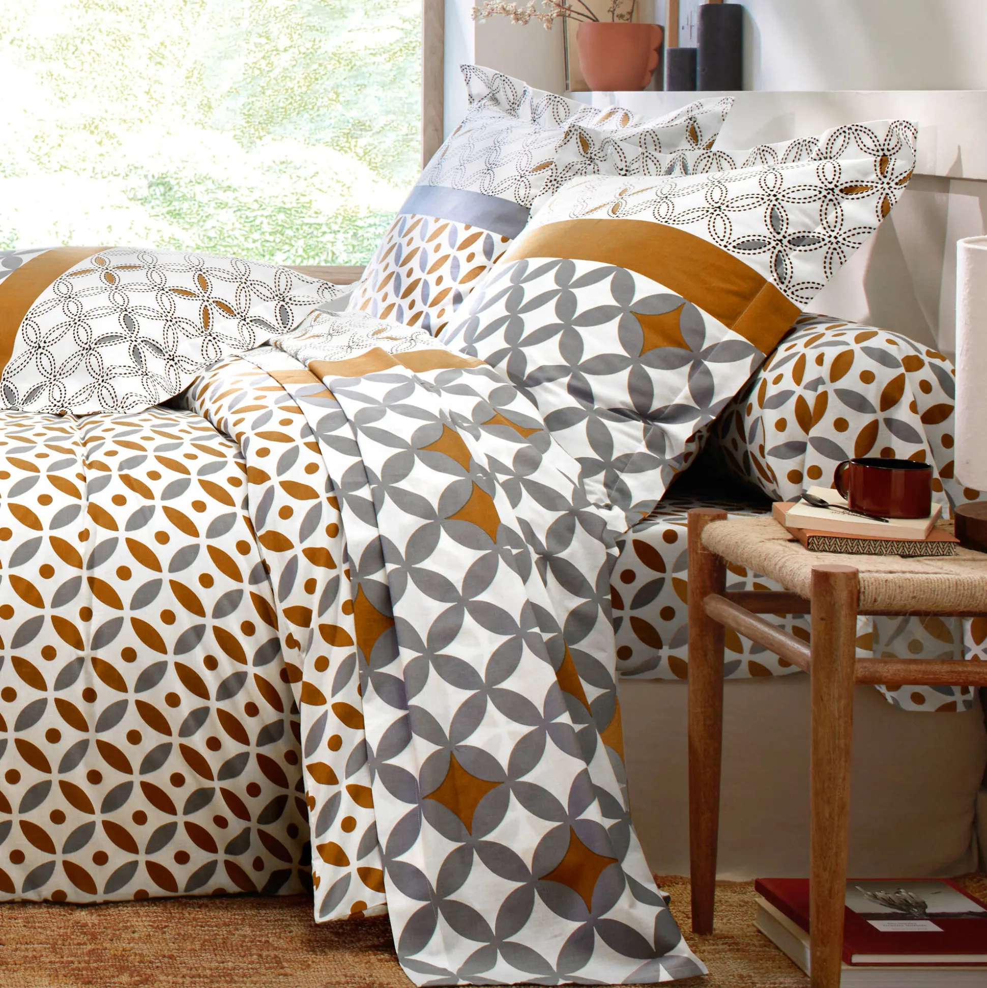 Bedlinnen Marlox in katoen met geometrische motieven