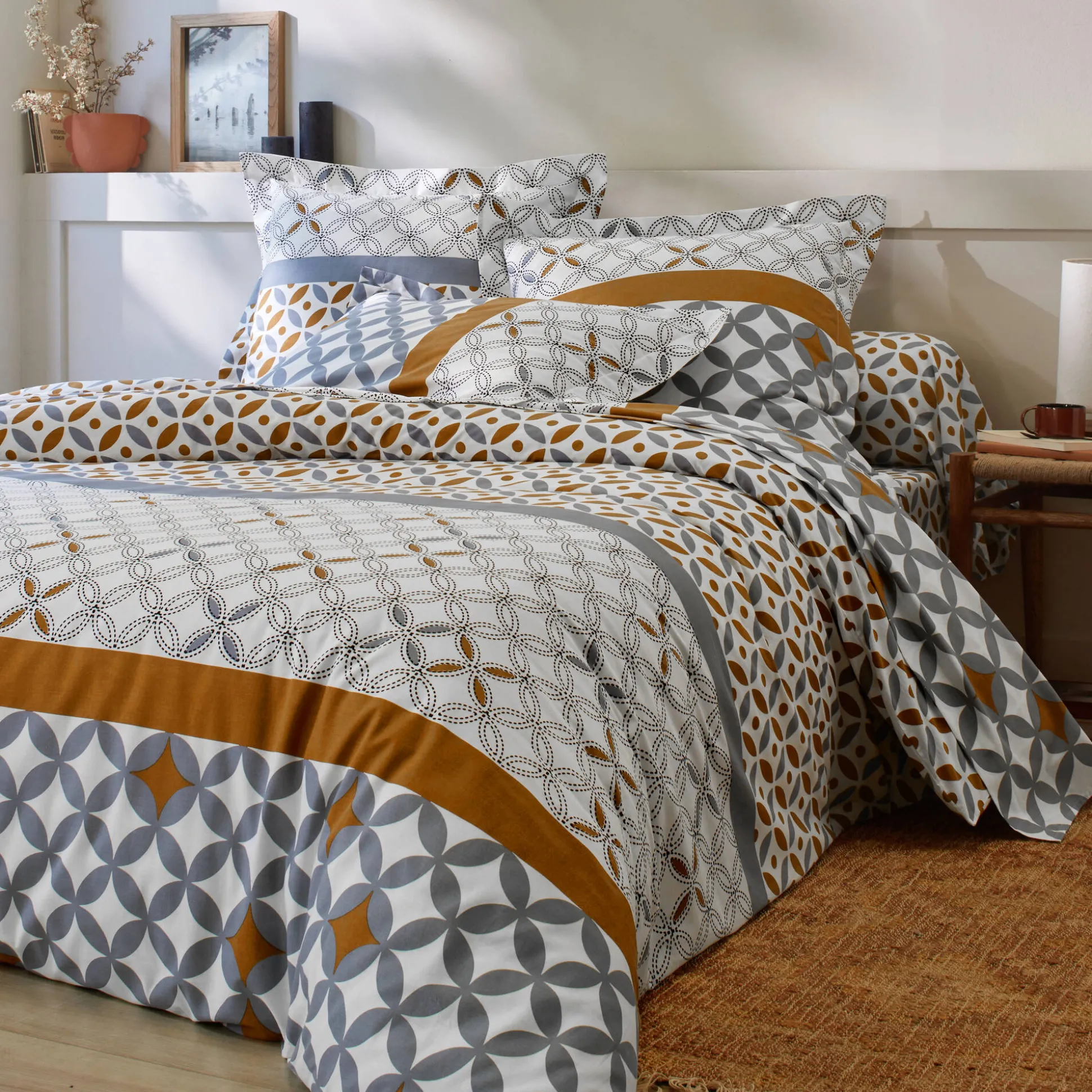 Bedlinnen Marlox in katoen met geometrische motieven