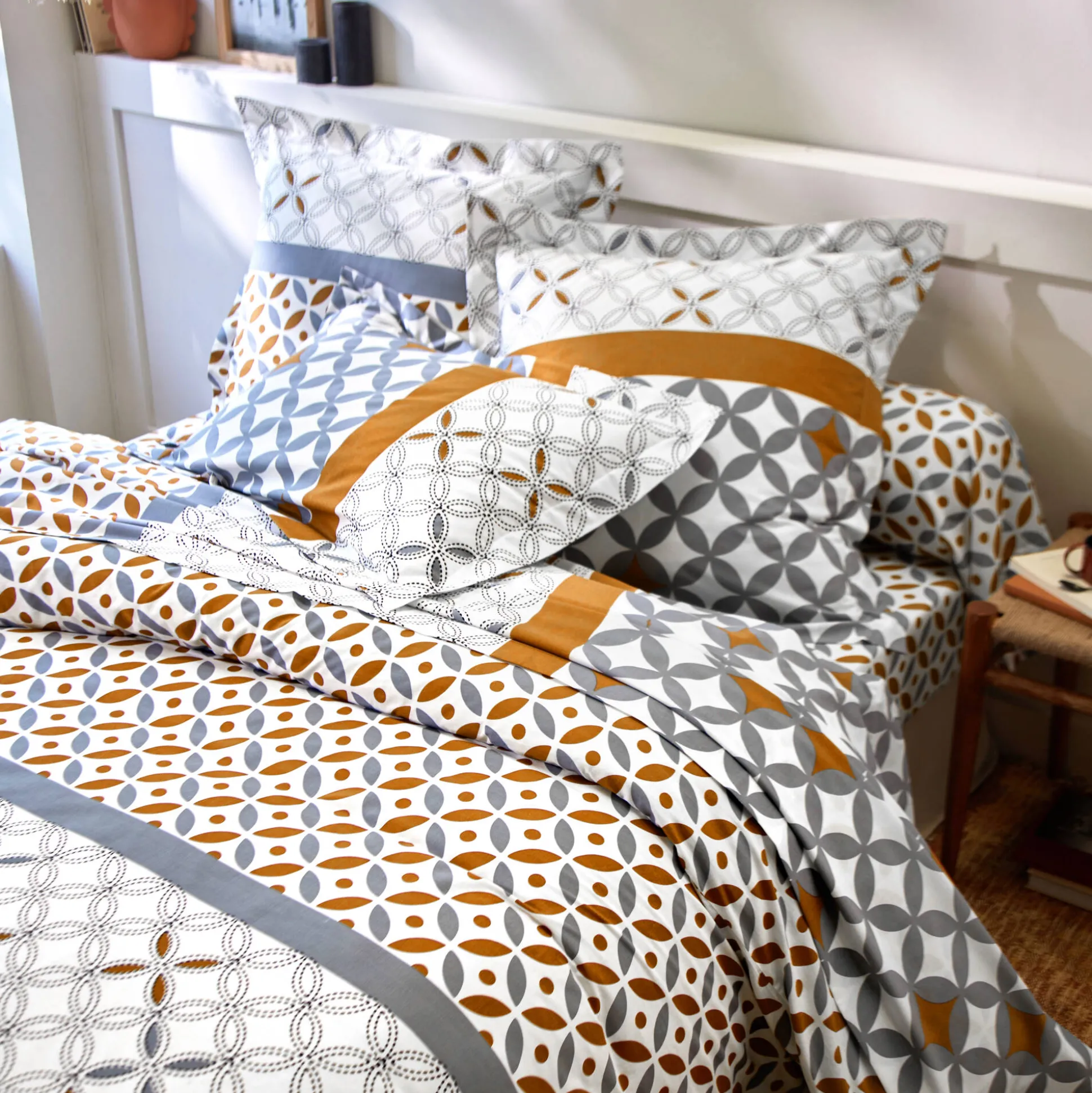 Bedlinnen Marlox in katoen met geometrische motieven