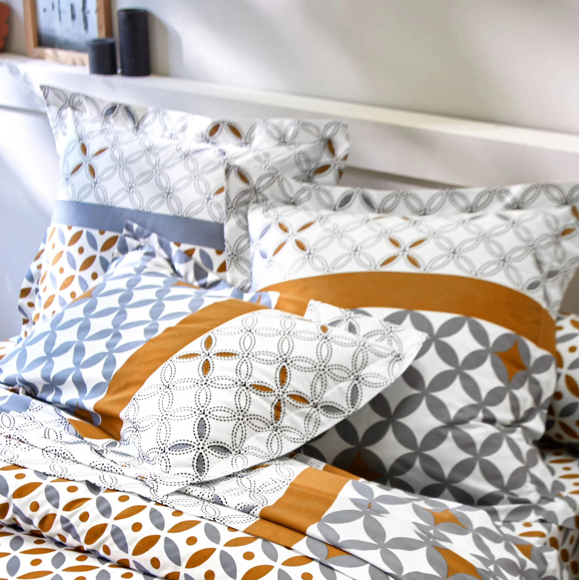 Bedlinnen Marlox in katoen met geometrische motieven