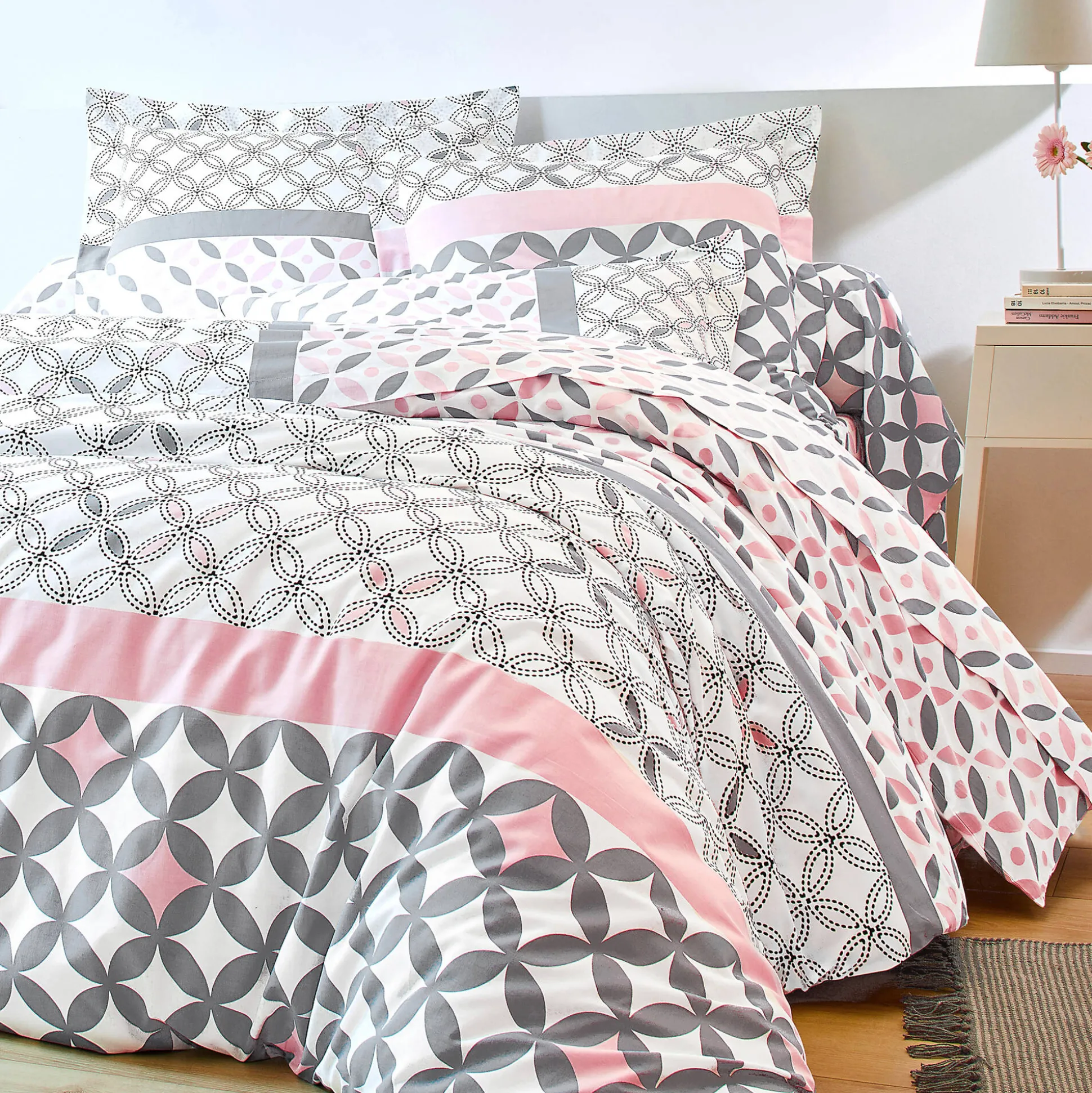 Bedlinnen Marlox in katoen met geometrische motieven