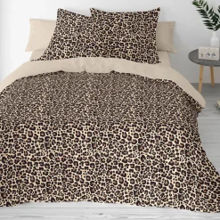 Bedlinnen met luipaardprint - katoen